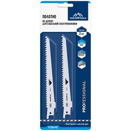Пильное полотно для сабельной электроножовки VertexTools по дереву S644D CRV 2шт