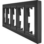 Рамка для розеток и выключателей IEK Brite 5 постов цвет графит