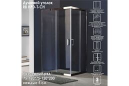 Душевой уголок Royal Bath 100х90 RB9100 HPD-T-CH стекло прозрачное, профиль хром, без поддона
