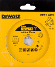Алмазный круг сплошной по керамике DEWALT EXTREME DT3715, для плиткореза DWC410
