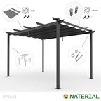 Пергола Naterial Omega 2.85x4 м тёмно-серый