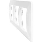 Рамка для розеток и выключателей Systeme Electric Glossa 3 поста цвет белый