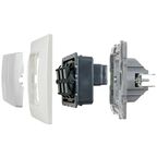 Выключатель трёхклавишный - Legrand Etika - 10А 250В винтовые зажимы - алюминий