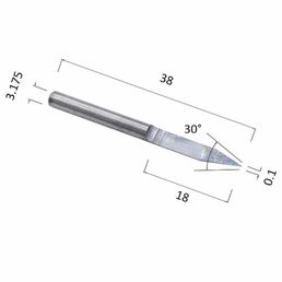 Гравер DJTOL NJ3.3001 конусный (по дереву, композиту (АКП), цветным металлам (алюминий, латунь, медь, бронза))