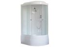 Душевая кабина Royal Bath 120х80 RB 8120BK1-M L стекло матовое, профиль белый