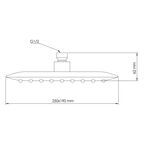 Насадка душевая Wasserkraft серебряная 25х19х6,2 см