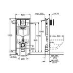 Комплект инсталляция Grohe с унитазом Aquatek Европа М с микролифтом, цвет белый