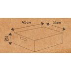 Корзина с крышкой для хранения 45x21x33 см бумага цвет коричневый