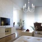 Люстра подвесная Vitaluce Blanca 5 ламп 15м² Е14 цвет белый матовый
