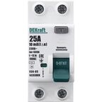 УЗО Dekraft 2P 25 A 10 мА 6 кА AC 14203DEK