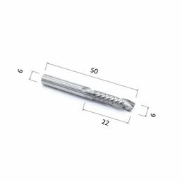 Фреза DJTOL A1FLX622 компрессионная спиральная однозаходная (по дереву, композиту (АКП), пластику)