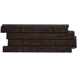 Фасадная панель Grand Line Classic Сланец 1109x418 мм шоколадный
