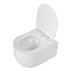 Унитаз подвесной BelBagno Soft BB084CH-TOR/SC безободковый, с крышкой микролифт, белый