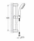 Комплект смесителей Grohe Eurosmart 124446 для раковины и душа