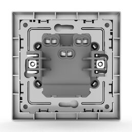 Выключатель Tokov Electric Pixel двухклавишный в сборе цвет алюминий