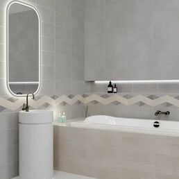 Настенная плитка Kreaforta Mersey Concrete 20x40 см 1.62 м² матовая цвет серый