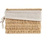 Корзина с крышкой для хранения 24x10.5x14 см бумага цвет бежевый 3 шт