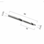 Фреза DJTOL N1LQX3.22 спиральная однозаходная сферическая (по дереву, пластику)