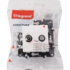 Розетка TV-SAT - Legrand Structura - двухкабельная - белый
