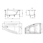 Ванна Roca Hall Angular акрил 150x100 см угловая правая