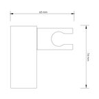 Держатель лейки Wasserkraft хром 7,4х6,3х9 см