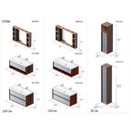 Зеркало для ванной AM.PM Stern с полкой 90x70 см цвет орех