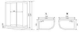Душевая кабина Timo Lux T-7702 R 120x85