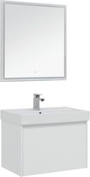 Комплект мебели Aquanet Nova Lite 76 см подвесной (тумба с раковиной и зеркалом)