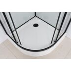 Душевая кабина Frank F410 Black 110x110 без крыши, стекло прозрачное, профиль черный