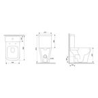 Унитаз-компакт AM.PM Struktura Flash Clean C9S8600MBSC, универсальный выпуск двойной слив цвет черный