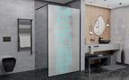 Душевая перегородка Walk In AvaCan LB100MT 100x200 стекло матовое с рисунком, профиль черный