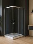 Душевой уголок Royal Bath 100х100 RB100 HPD-T-CH стекло прозрачное, профиль хром, без поддона