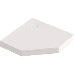 Душевой поддон Marble пятиугольный литьевой мрамор 100x100 см цвет белый