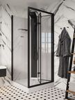 Душевая кабина Ceruttispa Bella 90x90 BELLA90B стекло прозрачное, профиль черный