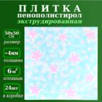 Декоративная плитка потолочная экструдированная из пенополистирола Звездопад 2/3