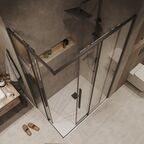 Душевой уголок Grossman Galaxy 120x80 300.K33.01.1280.21.00 без поддона, стекло прозрачное, профиль черный матовый
