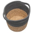 Корзина для хранения 20x20x20 см хлопок серый