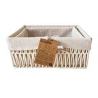 Корзина для хранения 30x13x20 см хлопок цвет белый 2 шт