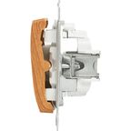 Выключатель встраиваемый Systeme Electric Glossa СХ5А 2 клавиши с подсветкой цвет дуб