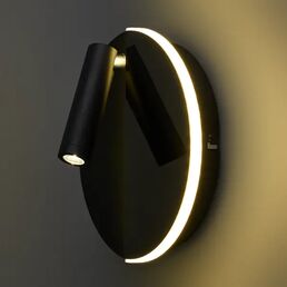 Настенный светильник светодиодный Drom 12 Вт нейтральный белый свет цвет черный жемчуг