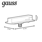 Адаптер Gauss для подключения светильника к трековой системе (с фиксирующей шайбой) цвет белый