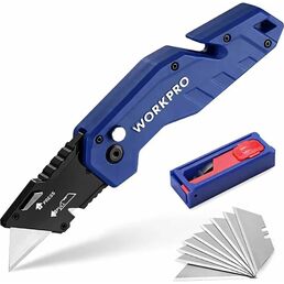 Складной быстросменный нож WORKPRO WP211017