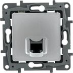 Розетка компьютерная RJ45 категория 5e UTP - Legrand Etika - алюминий