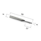 Фреза DJTOL N1LXD6417 спиральная однозаходная стружка вниз (по дереву, композиту (АКП), пластику)