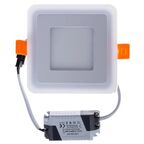 Светильник встраиваемый Gauss Backlight BL120 квадратный 3 и 3 Вт свет тёплый белый