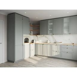 Фальшпанель для кухонного шкафа Кинель 58x214.4 см Konsensa ДСП цвет серо-зеленый