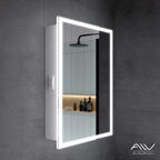 Зеркальный шкаф с подсветкой Alavann Rita 60 см белый