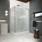 Душевой уголок Vegas-Glass 175x100 ZP+ZPV Protec h1900 175*100 07 10 профиль матовый хром, стекло сатин