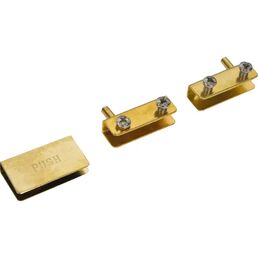 Петля мебельная HG001 140x100 мм для стеклянного фасада металл цвет золото