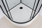 Душевая кабина Frank 100x100 F400 Black стекло прозрачное, профиль черный